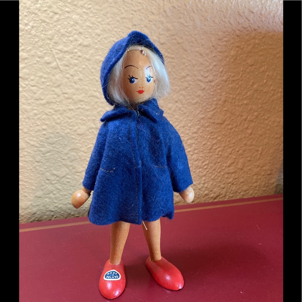 Vintage Wooden Doll made in Poland